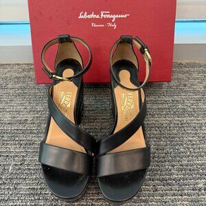 Salvatore Ferragamo Lev Stacked Platform Sandal - WORN ONCE